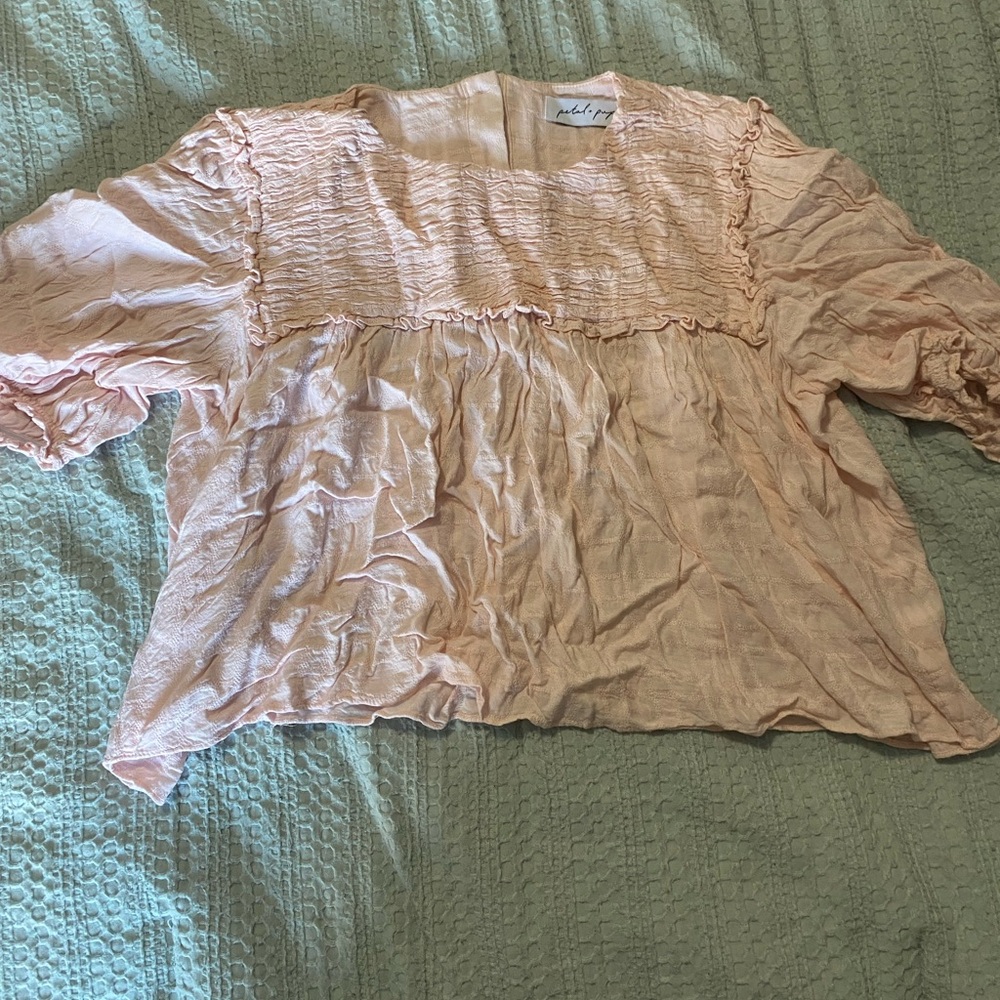 Petal & Pup Blush Textured Top